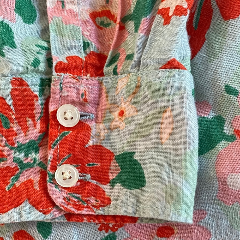 J.Crew Red & Green Floral Button-Up Shirt – Size Sale - Picture 5 of 9